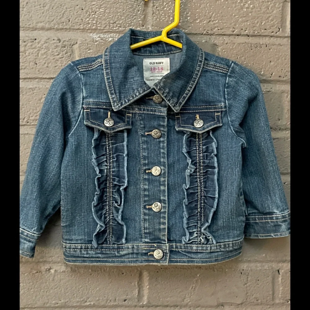 Old Navy ruffled girls Jean Jacket 12-18 months